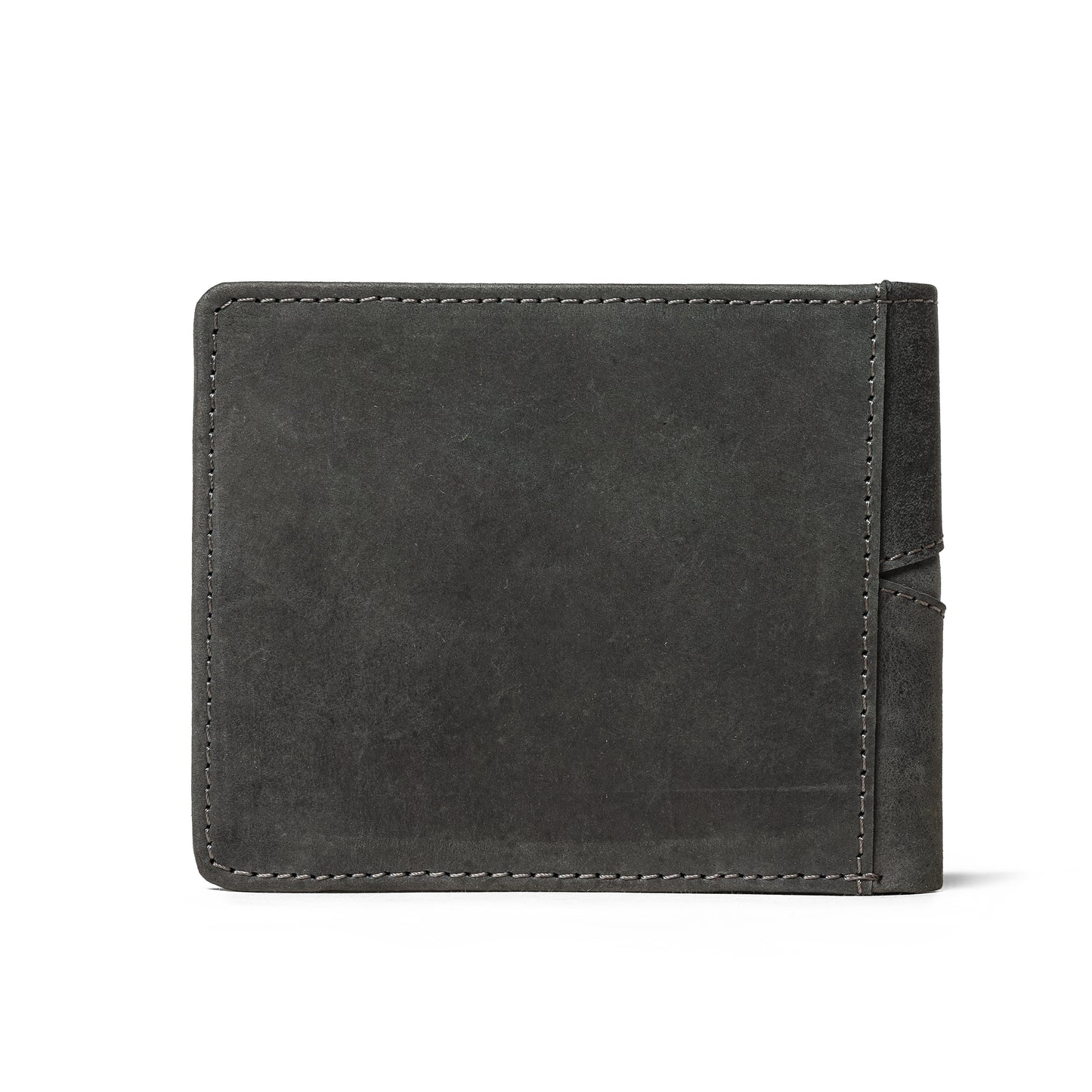 Designer Black Leather Wallet with Stitch Detailing | RFID Blocking|