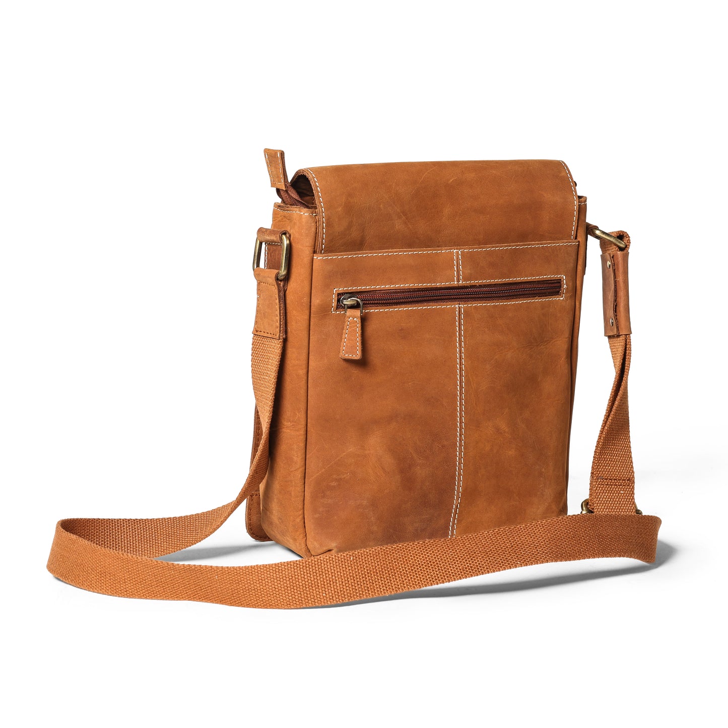 Tan Messenger Bag for Men Crossbody Shoulder Purse