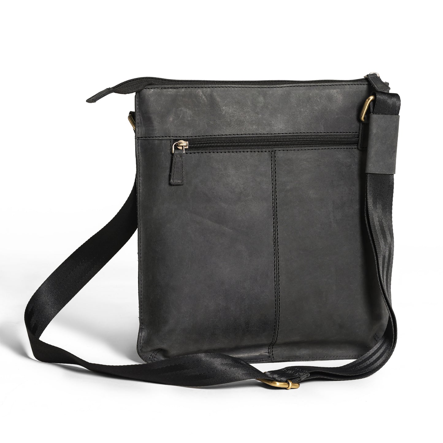 Bluish Black Messenger Bag for Men Crossbody Shoulder Purse