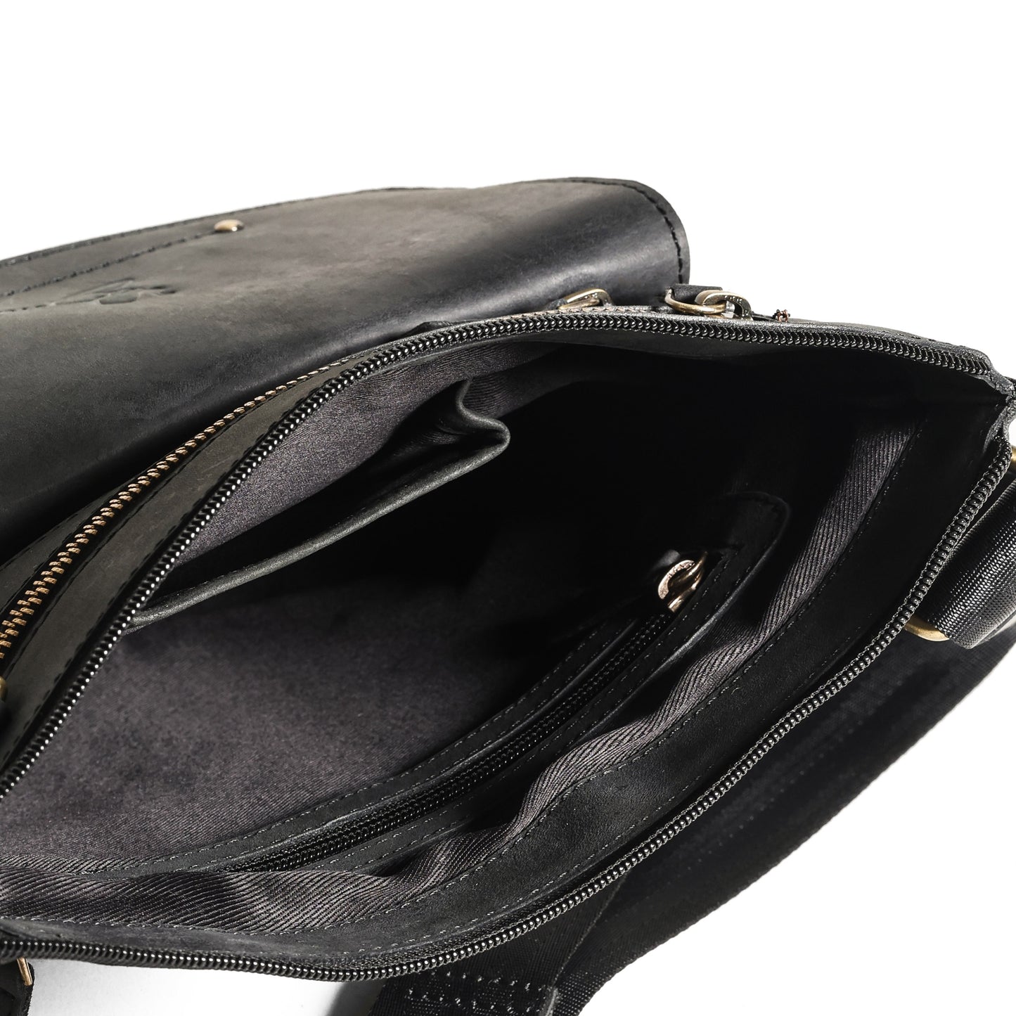 Bluish Black Messenger Bag for Men Crossbody Shoulder Purse