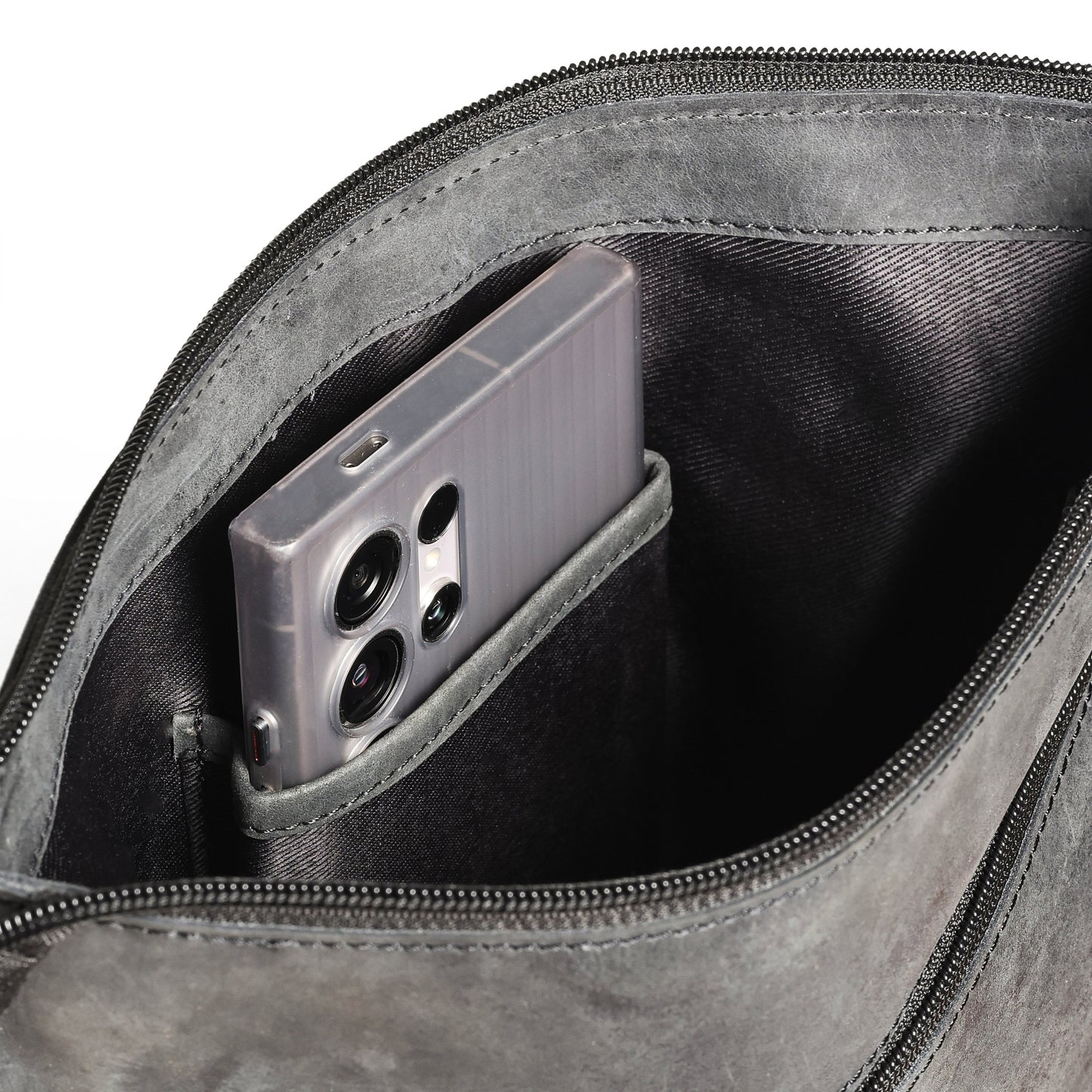 Bluish Black Messenger Bag for Men Crossbody Shoulder Purse