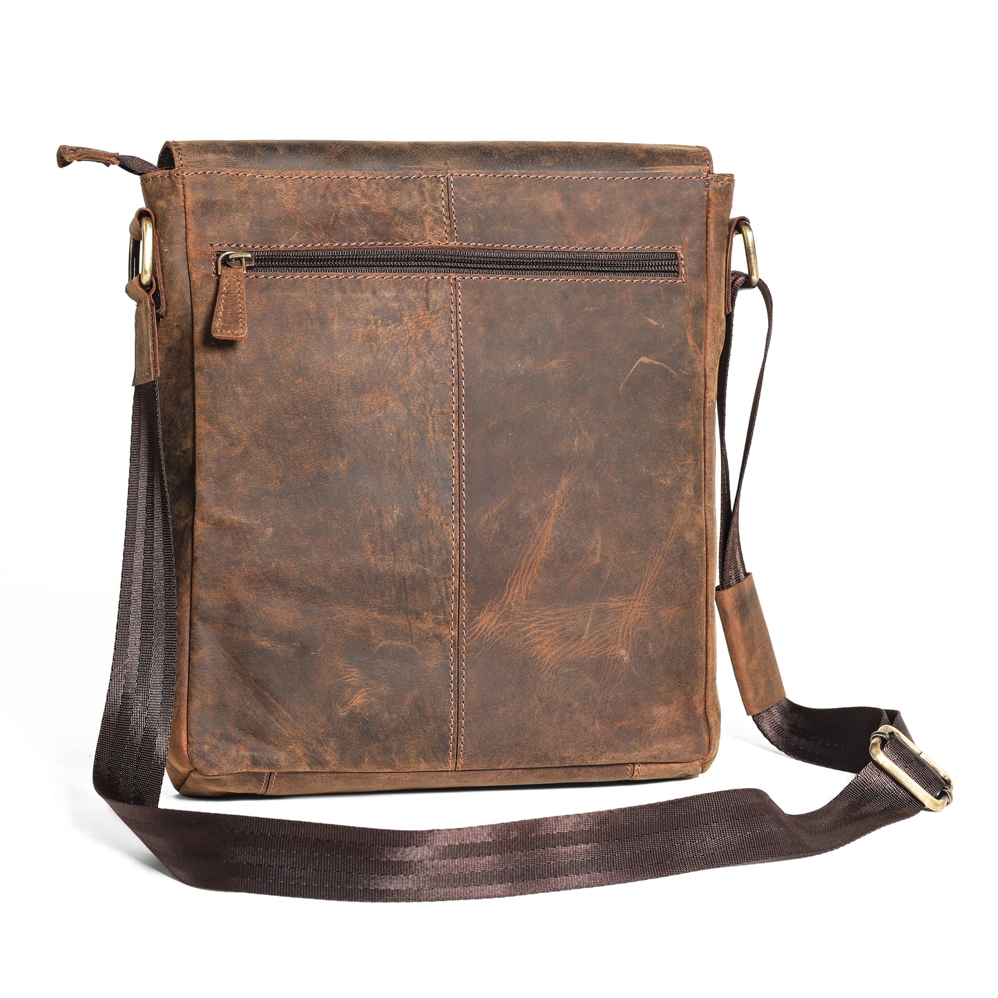 Classic Brown Leather Sling Bag | Bee Bonafide