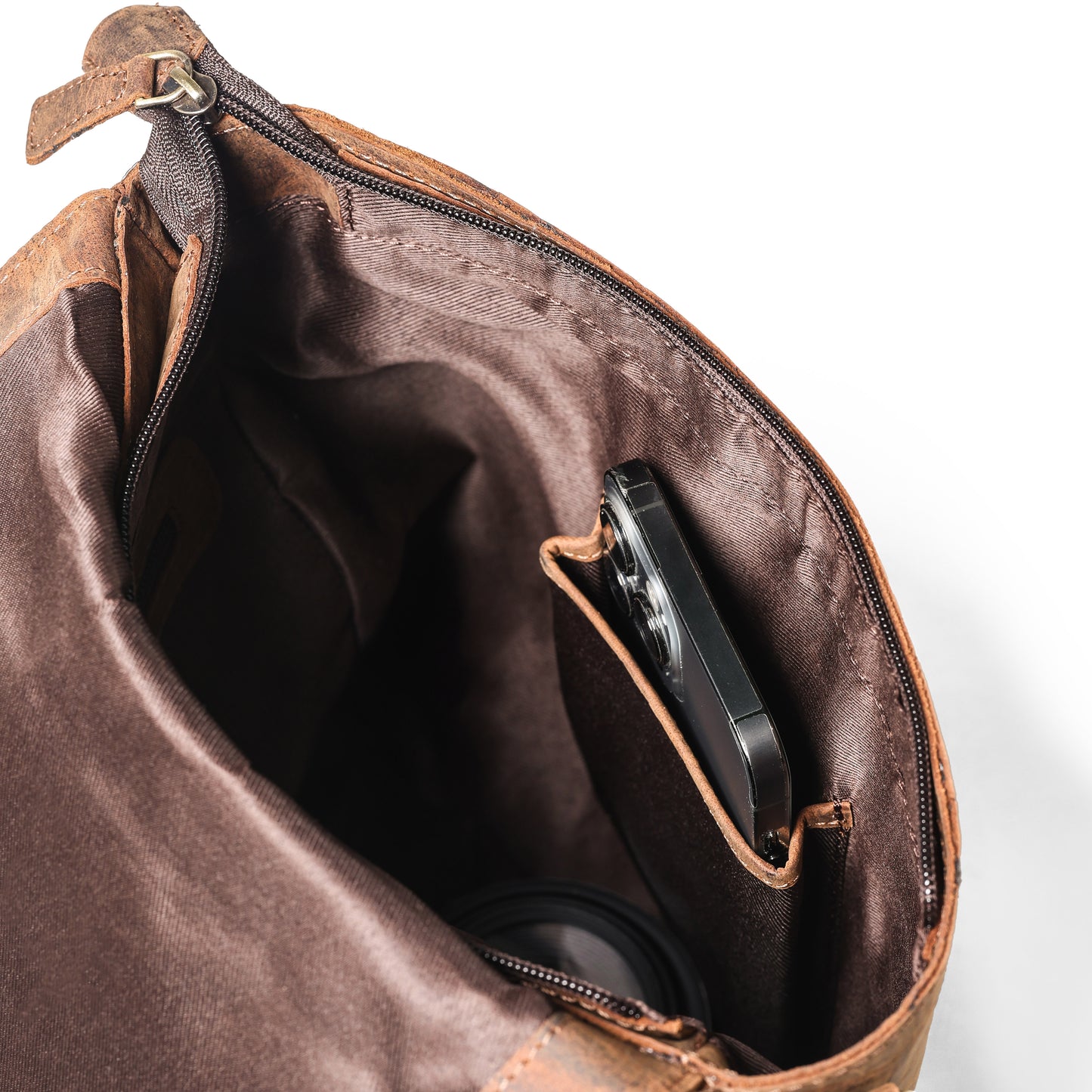 Classic Brown Leather Sling Bag | Bee Bonafide