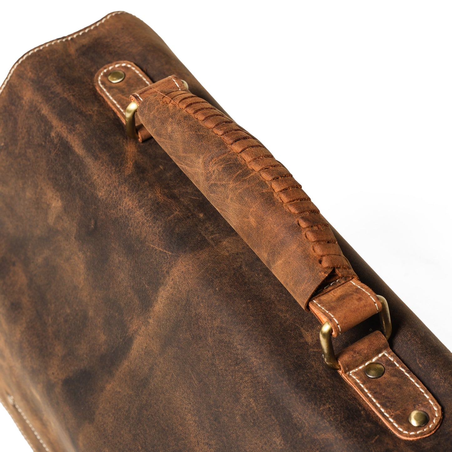 Sleek Tan Leather Office Bag | Fits 13.5" Laptop | Bee Bonafide