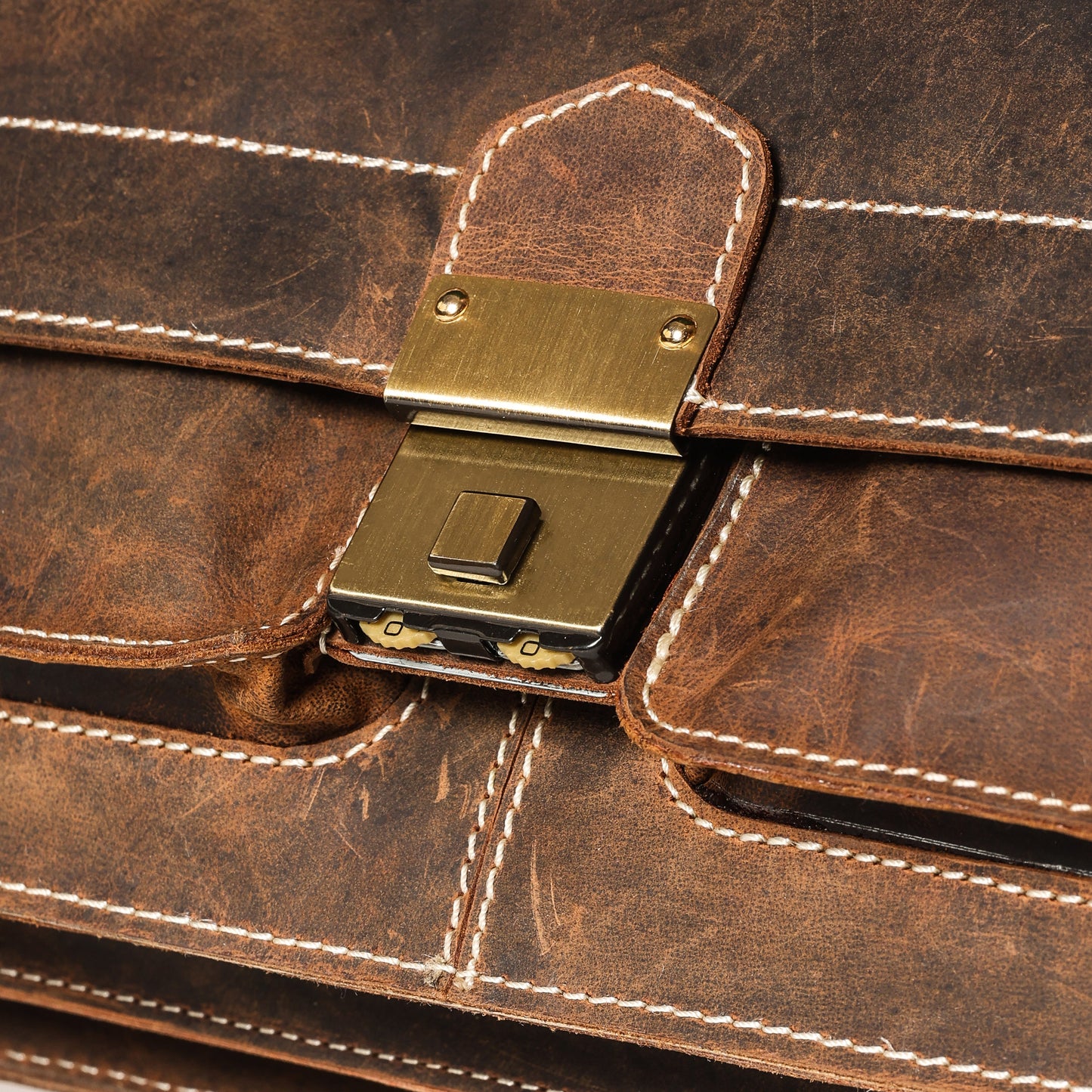 Sleek Tan Leather Office Bag | Fits 13.5" Laptop | Bee Bonafide