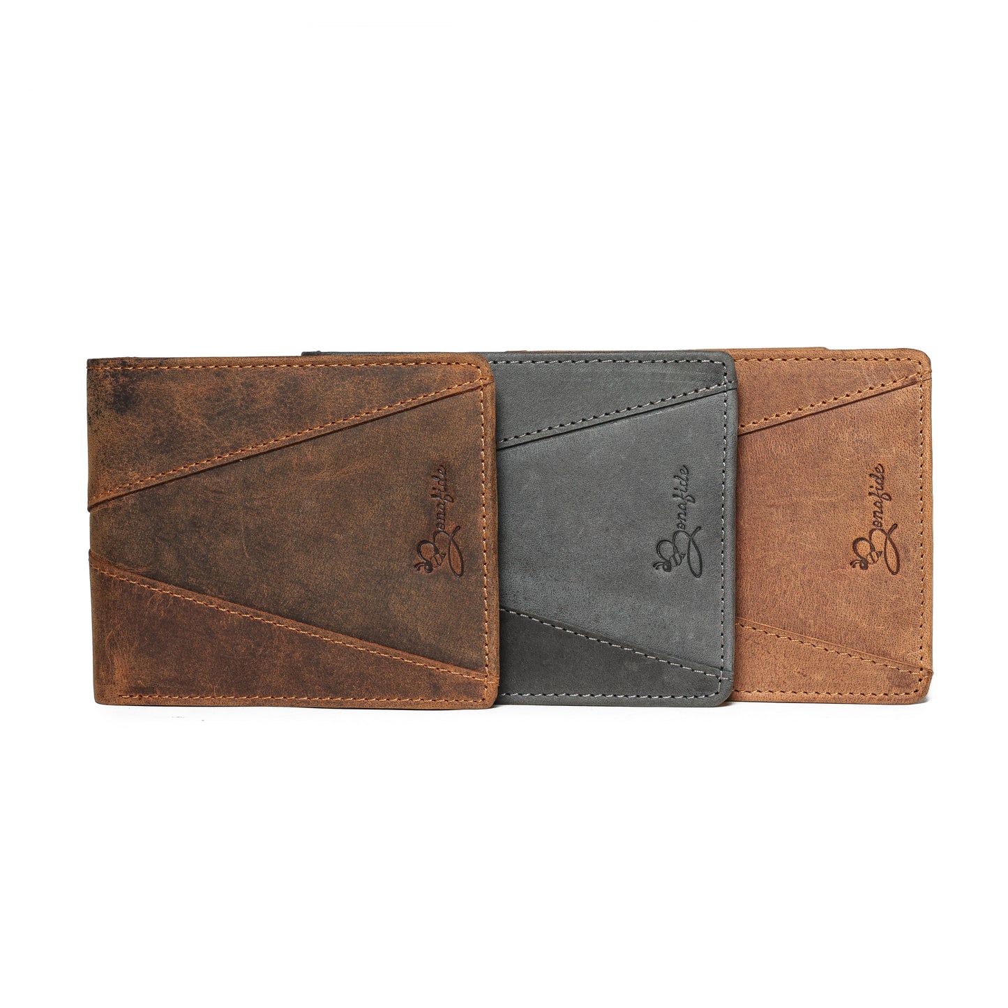 Premium Patterned Brown Wallet | Handmade by Bee Bonafide| RFID Blocking |
