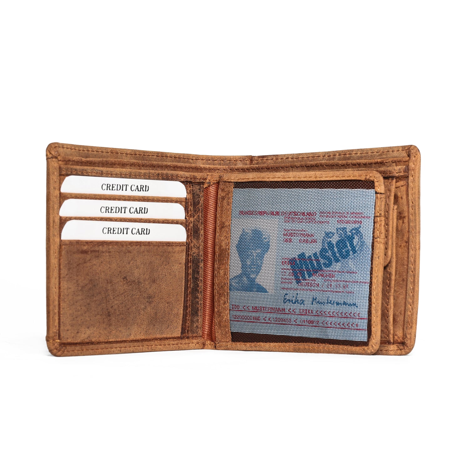 Premium Patterned Tan Wallet | Handmade by Bee Bonafide| RFID Blocking |