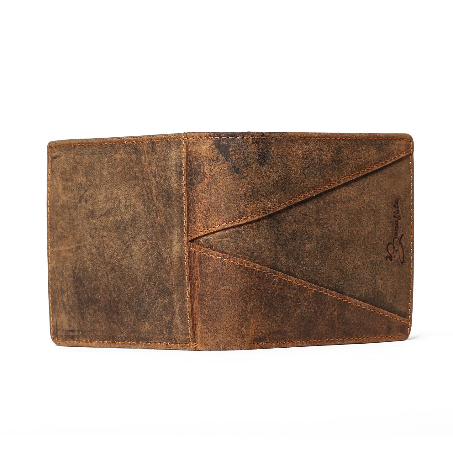 Premium Patterned Brown Wallet | Handmade by Bee Bonafide| RFID Blocking |
