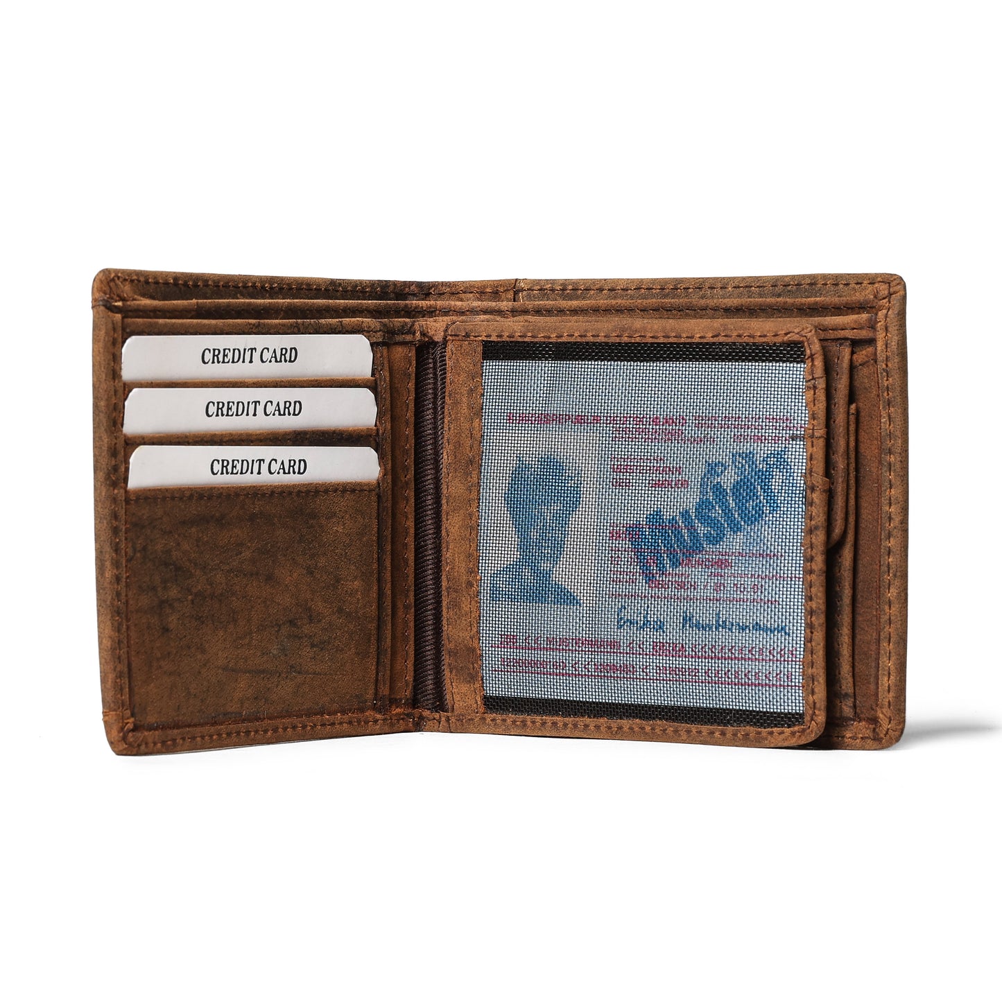Premium Brown Leather Wallet | Bee Bonafide| RFID Blocking |
