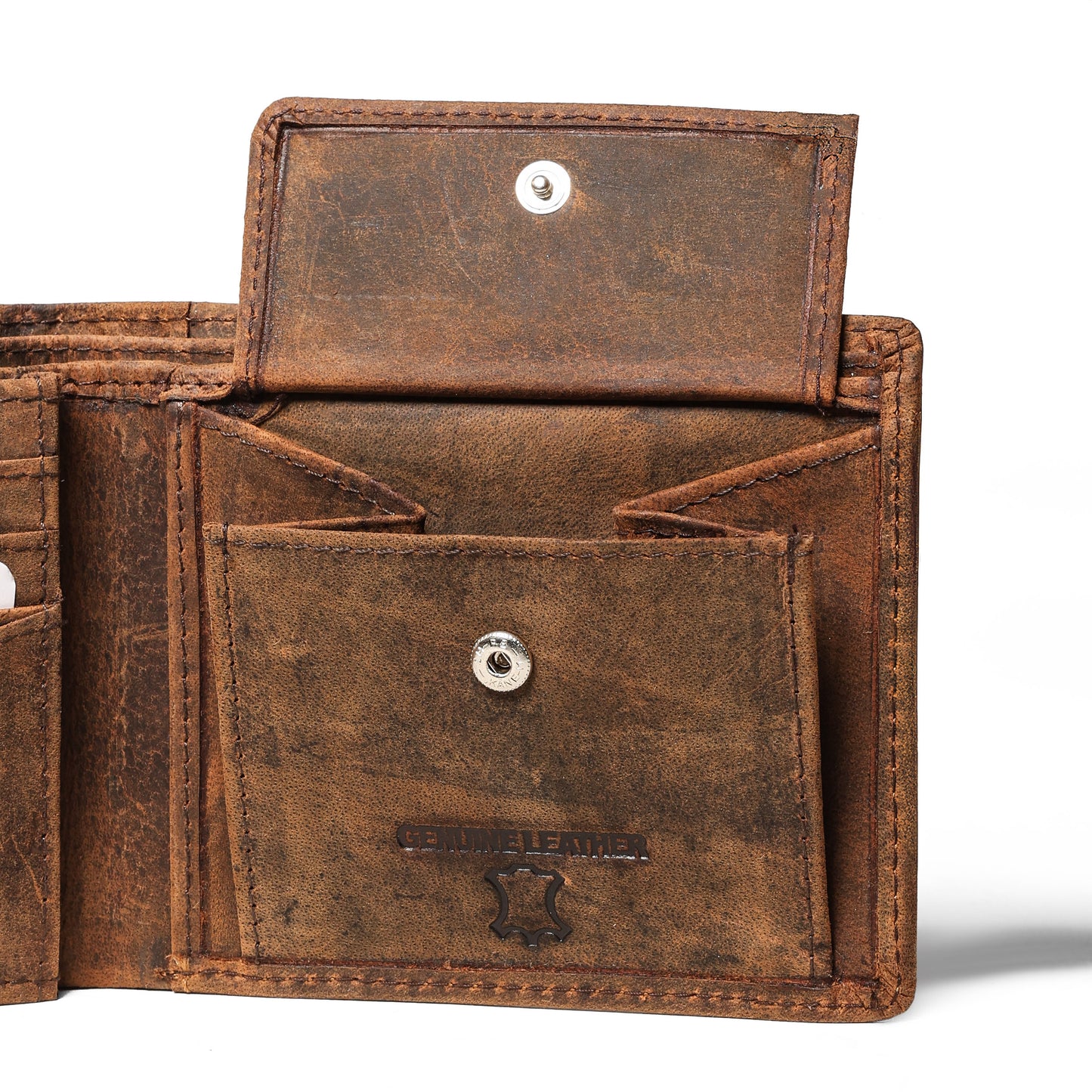 Premium Brown Leather Wallet | Bee Bonafide| RFID Blocking |