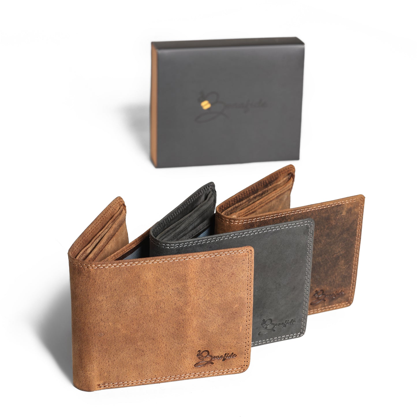 Classic Black Leather Wallet | Bee Bonafide