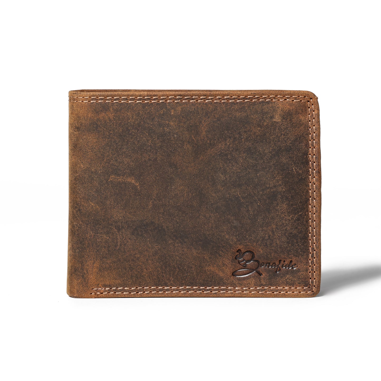 Premium Brown Leather Wallet | Bee Bonafide| RFID Blocking |