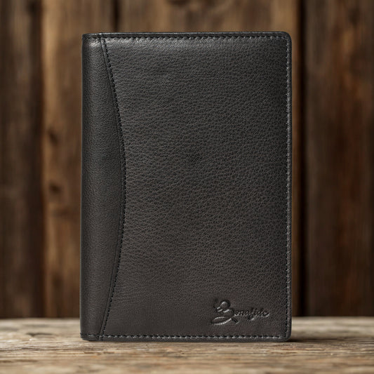 Bee Bonafide Premium Leather Passport Holder Covers (Black)