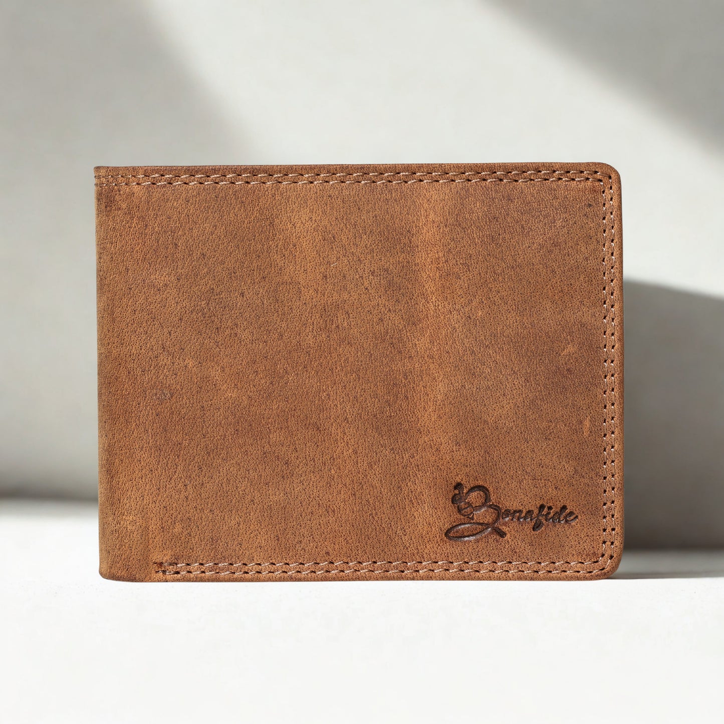 Premium Tan Leather Wallet | Bee Bonafide RFID Blocking |