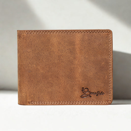 Premium Tan Leather Wallet | Bee Bonafide RFID Blocking |