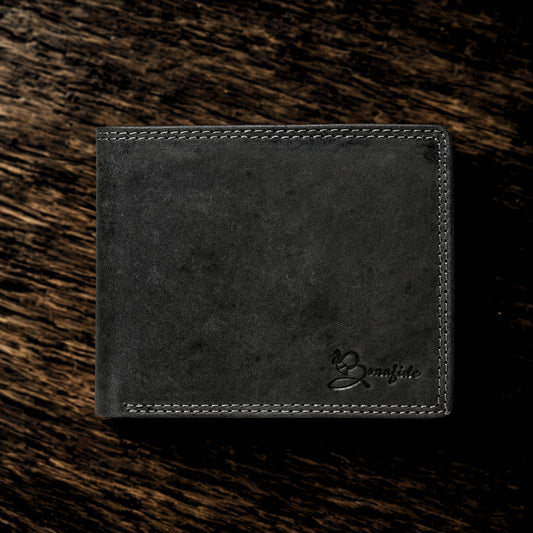 Classic Black Leather Wallet | Bee Bonafide